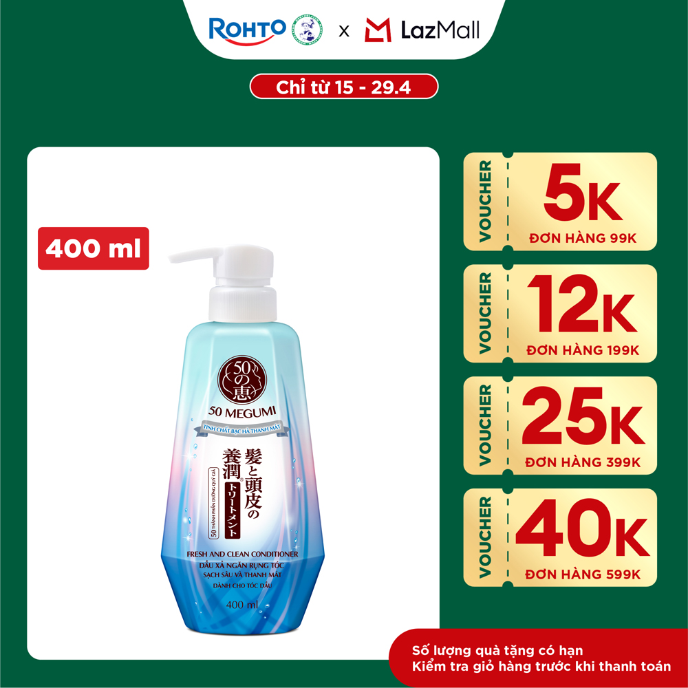 Dầu xả ngăn rụng tóc, dưỡng tóc 50 Megumi Hair Fall Control Conditioner