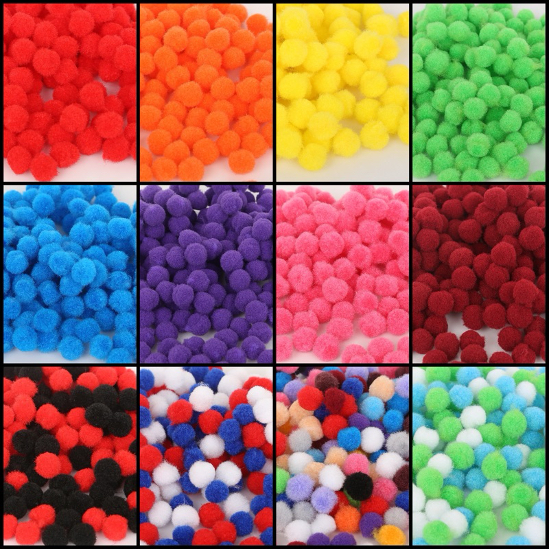 Set 10 quả pompom 10mm dùng làm đồ thủ công handmade diy