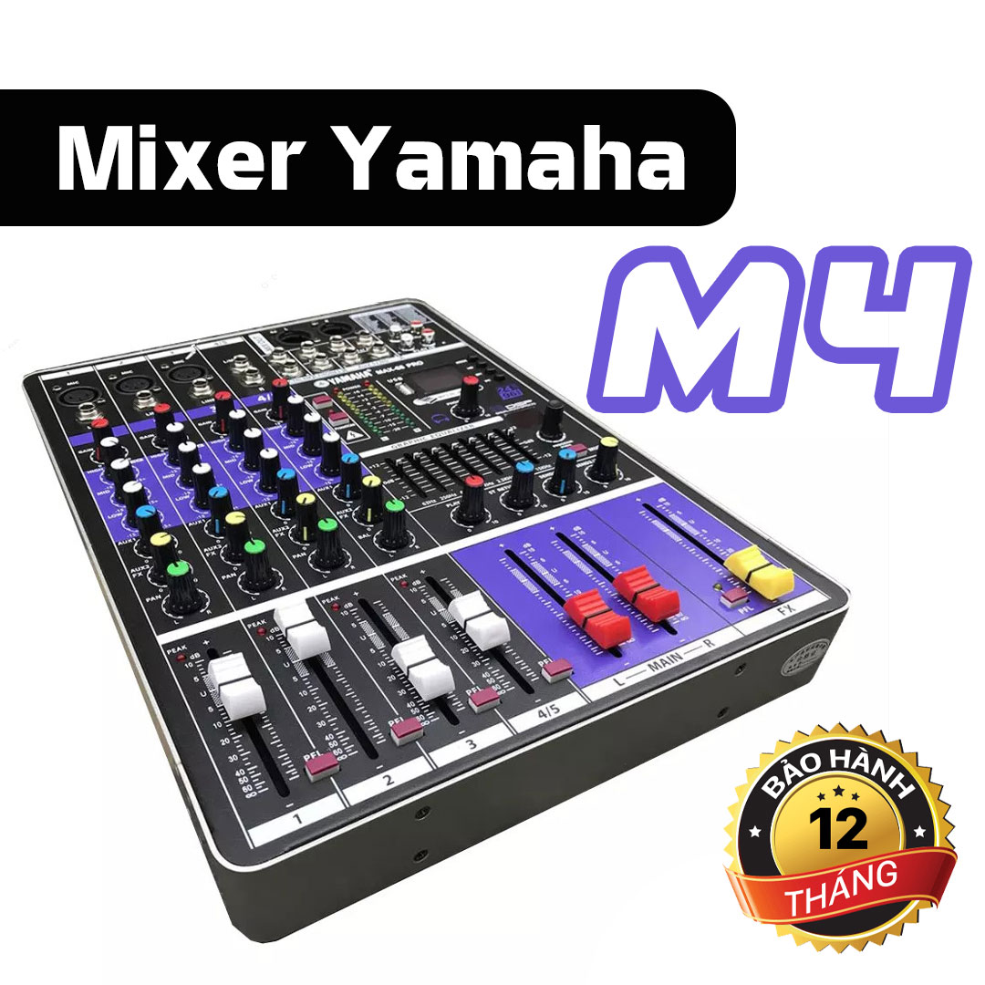 Mua Mixer M4 Yamaha Giá Tốt Cải Thiện Âm Thanh Cho Dàn Karaoke Gia Đình Vang Số Main Đẩy Hay Loa Kéo Tích Hợp Tới 99 Hiệu Ứng Echo Reverb Cực Bay Và Mượt Mà Cắt Giảm Hú Rít Bảo Hành 1 Năm.