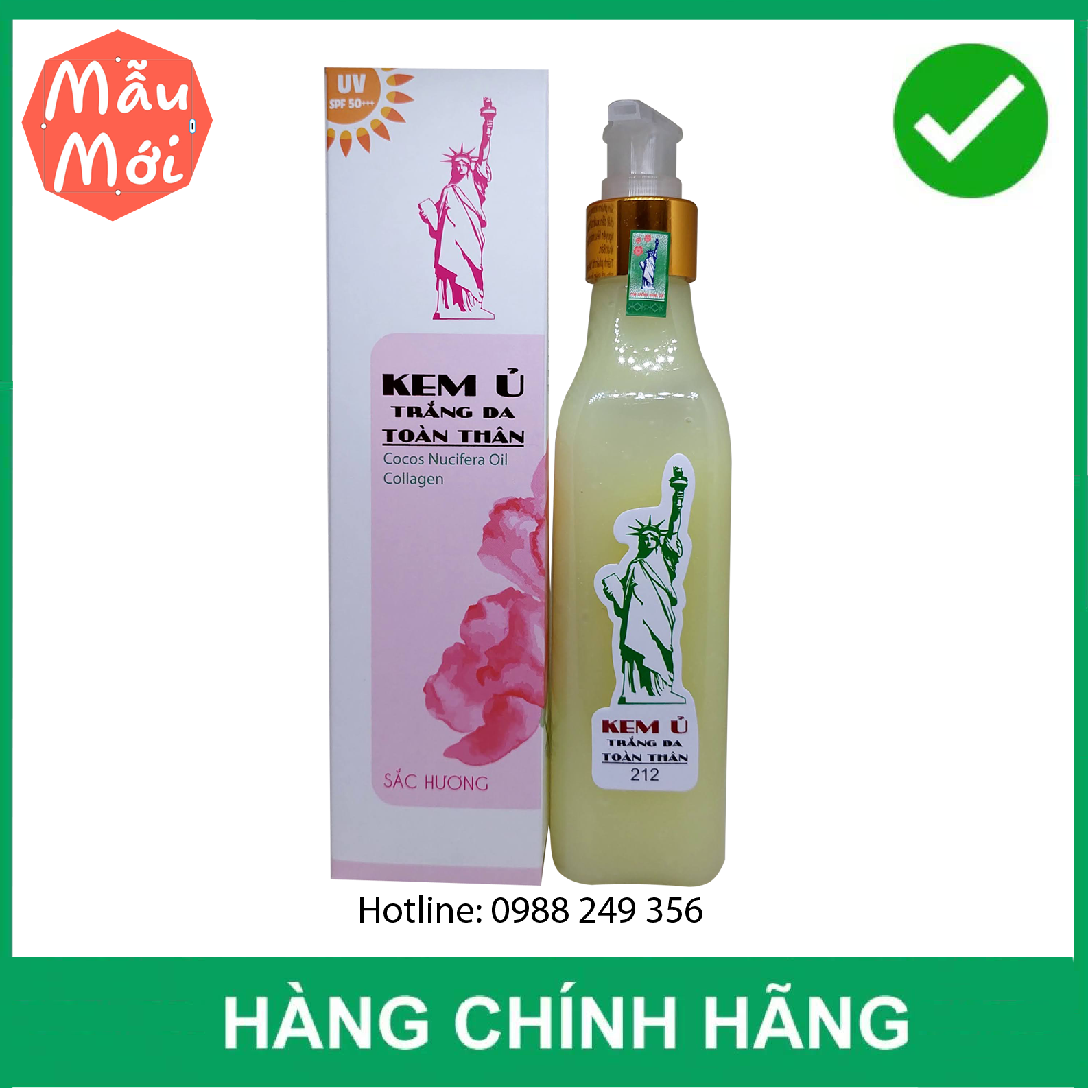 KEM SẮC HƯƠNG Ủ TRẮNG DA TOÀN THÂN GIÚP LÀM TRẮNG DA DƯỠNG DA 200ML