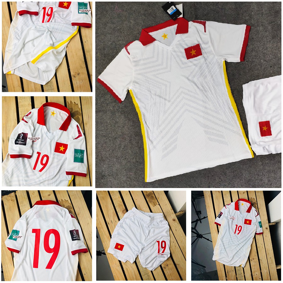 [ IN ẤN THEO YÊU CẦU ] Áo Bóng Đá Đội Tuyển Việt Nam Dự WC 2022 Sân Nhà Màu Trắng