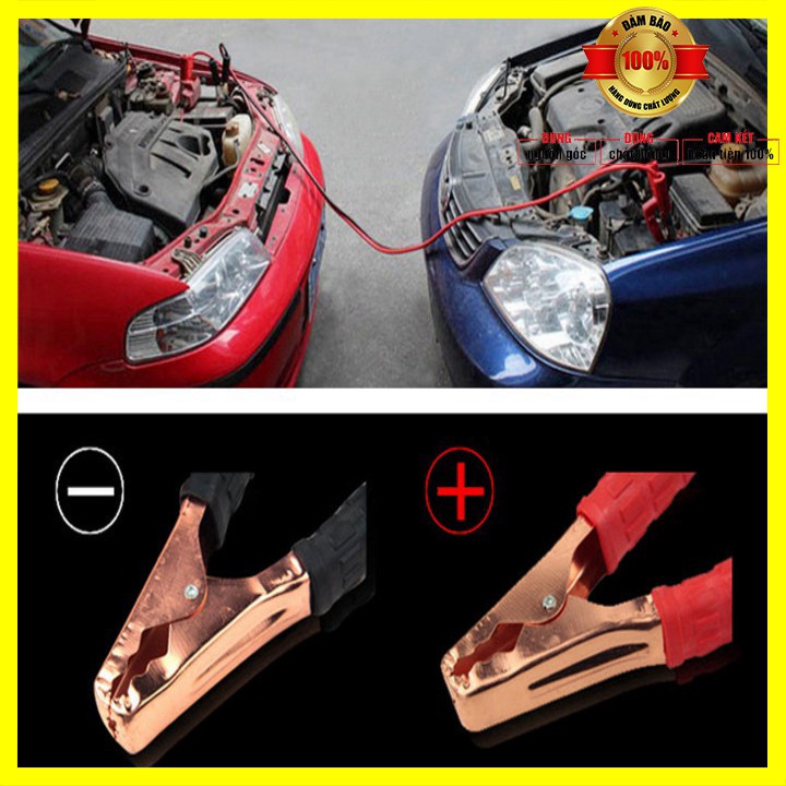 Dây câu bình ắc quy ô tô, Kích điện ắc quy cứu hộ cho ô tô, xe hơi dài 4m dòng AMP - BH 6 tháng