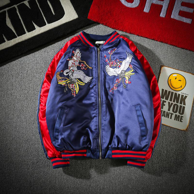 Áo Khoác Nhẹ Nam Nữ Khóa Kéo Phối Hình In Chim Uyên Ương Kiểu Dáng Bomber Hàn Quốc Thanh Lịch Thời Trang SMARTLY GIRL AO KHOAC 9000028