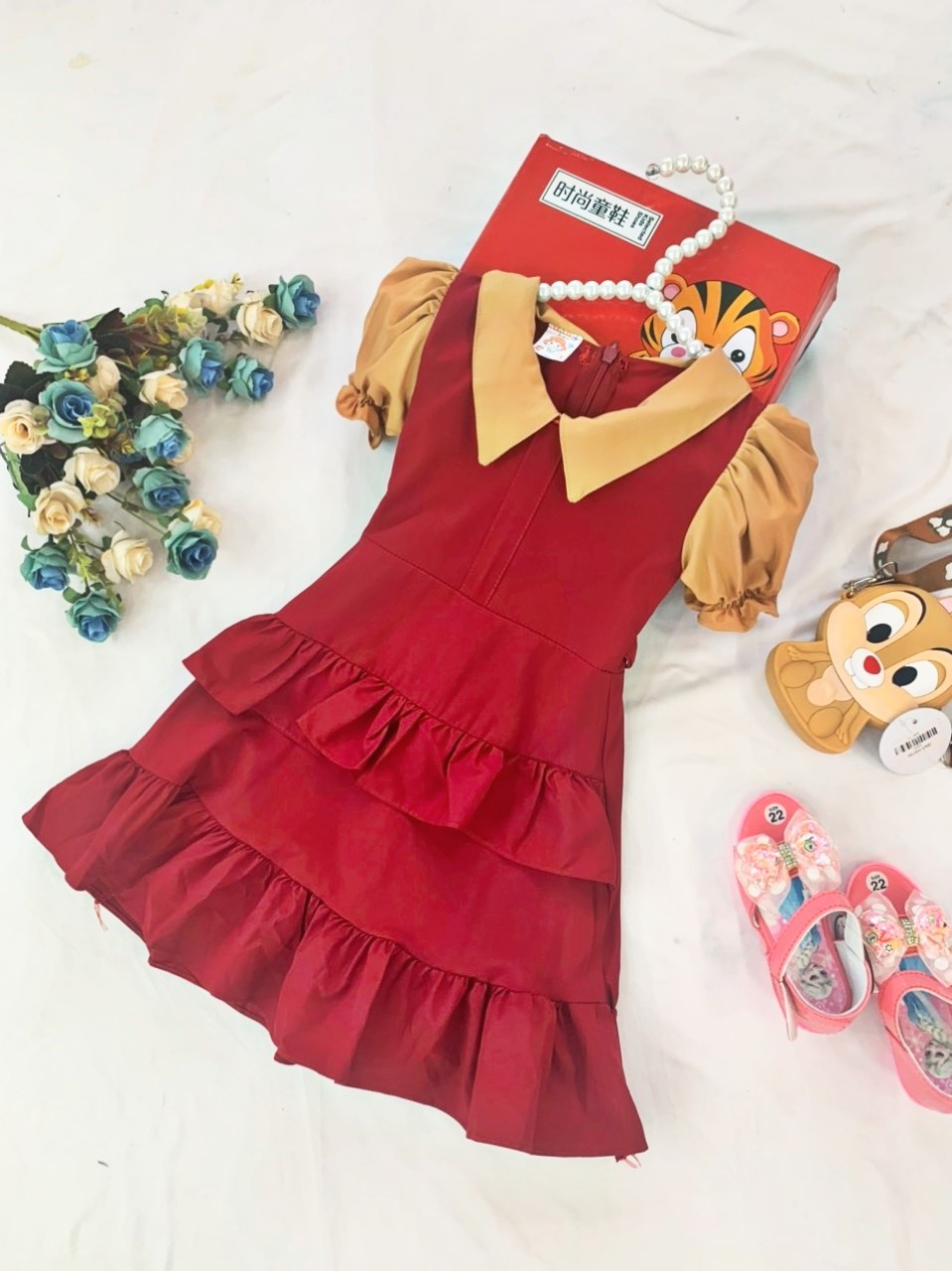 đầm tầng tay bồng xinh cho bé yêu 10-25kg