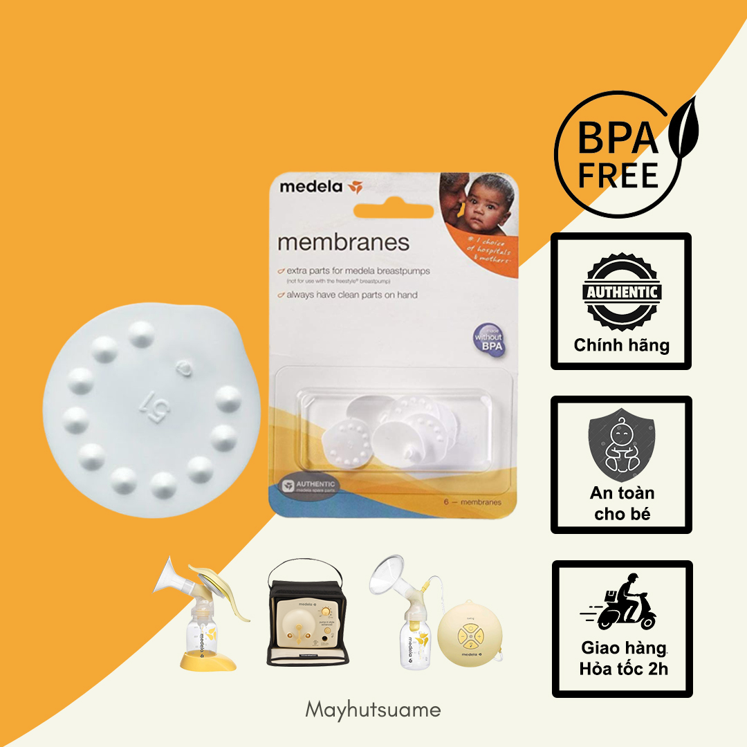Van trắng máy hút sữa Medela Pump Medela Swing Medela Harmony tách set từ hộp 6 cái