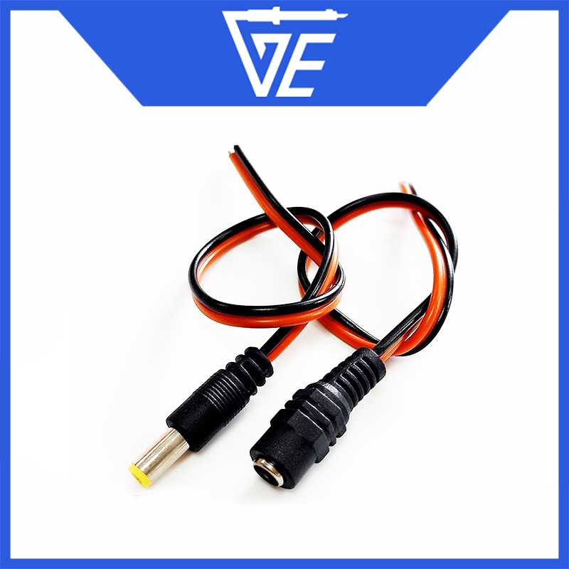 Dây / jack / đầu kết nối nguồn dc 5.5x2.1mm jack dc có dây đực/cái