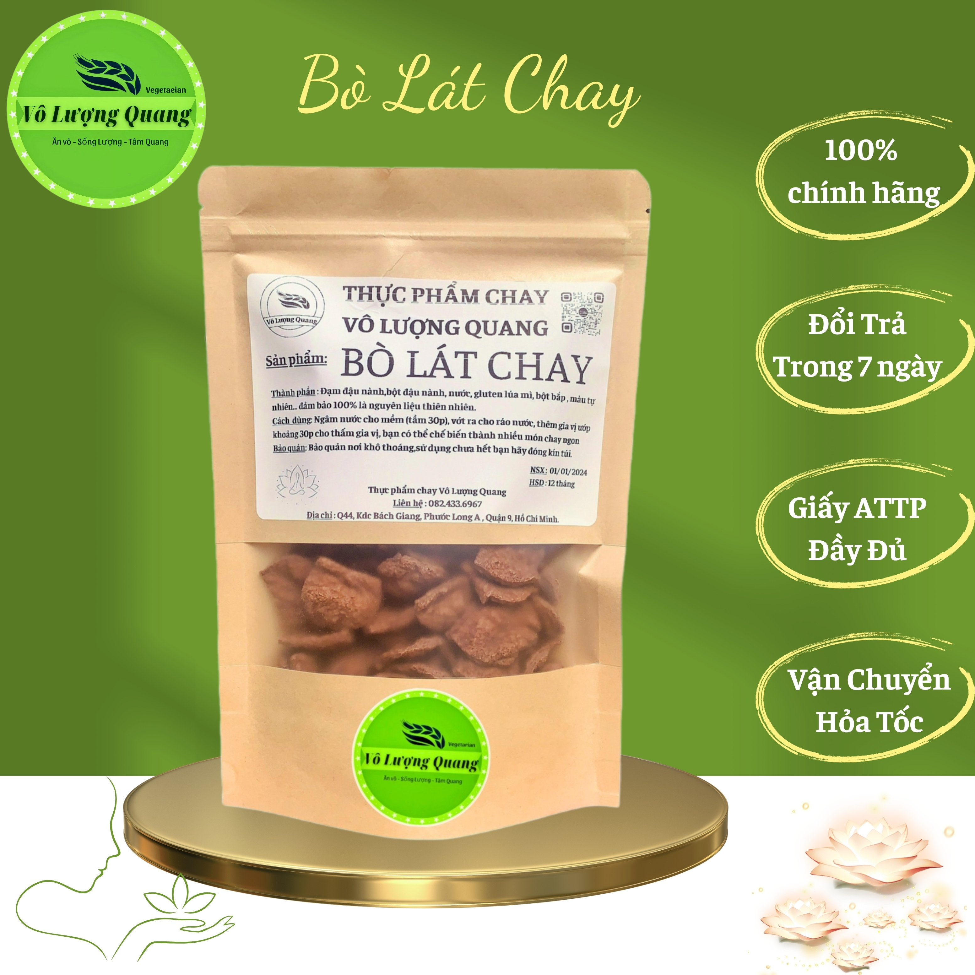 100g bò lát chay \ vô lượng quang cao cấp