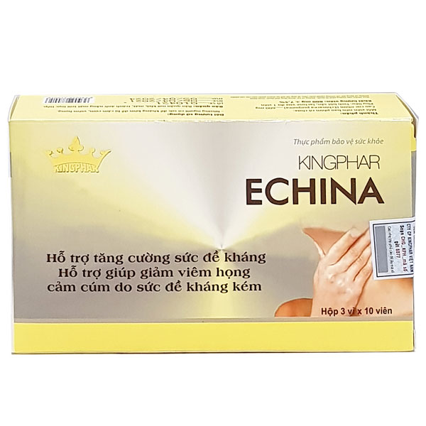 Viên uống Echina Kingphar hỗ trợ tăng cường sức đề kháng hộp 30 viên