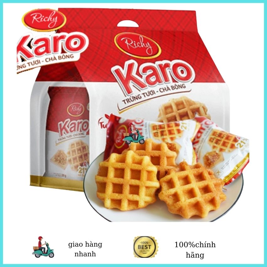 [HCM] Bánh trứng tươi chà bông Karo Richy - 1bịch 6 gói MBKR01