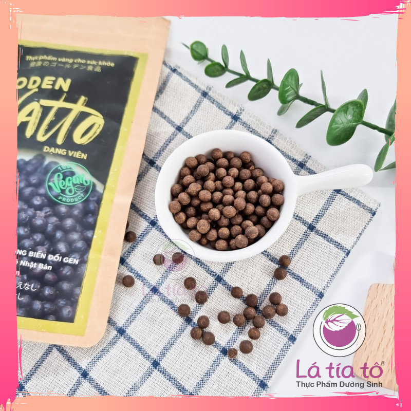 Coden natto đậu tương đen viên 100gr - lá tía tô