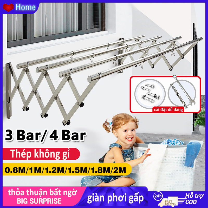 Giàn phơi đồ inox co giãn thông minh Prota - Sào phơi, giá phơi, giàn phơi đồ thông minh