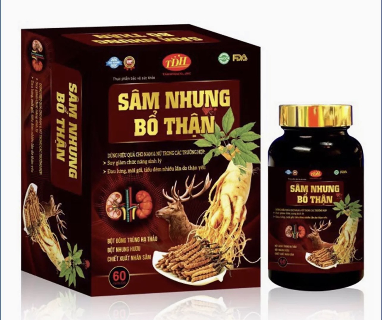 Sâm Nhung Bổ Thận cao cấp hộp carton lạnh