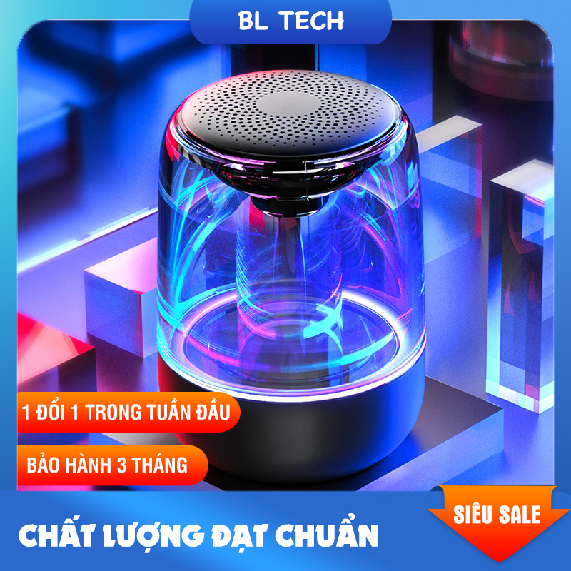Loa bluetooth mini cute giá rẻ C7 cao cấp có đèn led đổi màu theo nhạc âm thanh vòm 6D sống động dung lượng pin lớn BeeLiant Tech