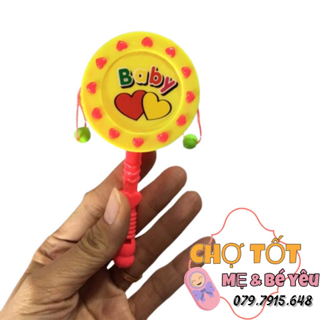 Đồ chơi trống lắc cầm tay cho bé tập cầm