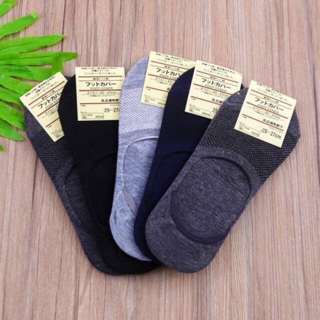Combo 5 đôi tất hài, khử mùi, chống trượt, xuất nhật cho bạn nam