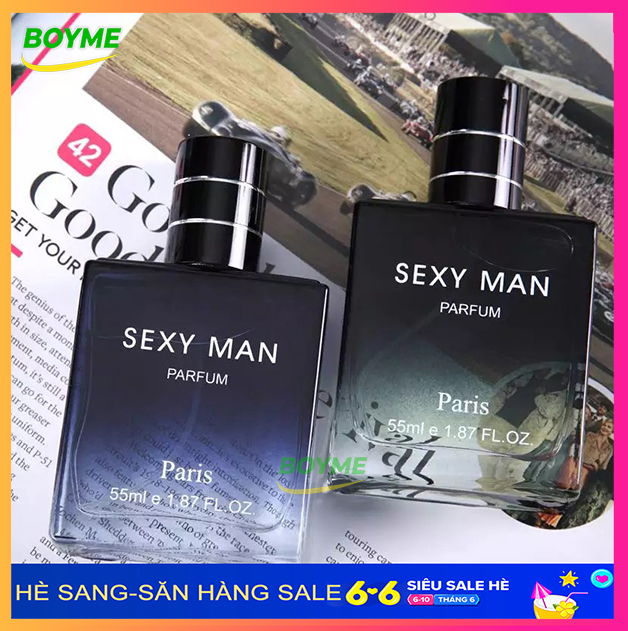 Nước Hoa Nam Sexy Man, Nuoc Hoa Nam, Nuoc Hoa Nam Thơm Lâu Nam Tính, Mạnh Mẽ 💖 Hương Thơm Nhẹ Nhàng, Quyến Rũ, Thể Tích 55ml