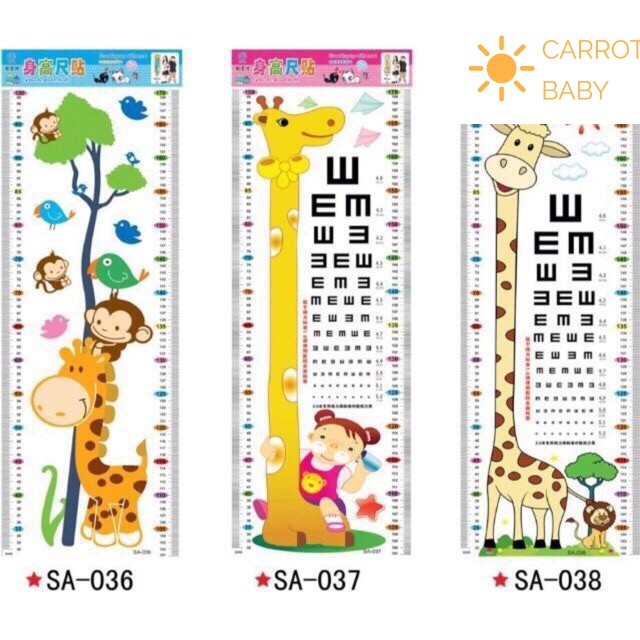 Đồ chơi trẻ em-Thước đo chiều cao-Thước đo chiều cao cho bé dán tường Carrotbabyshop