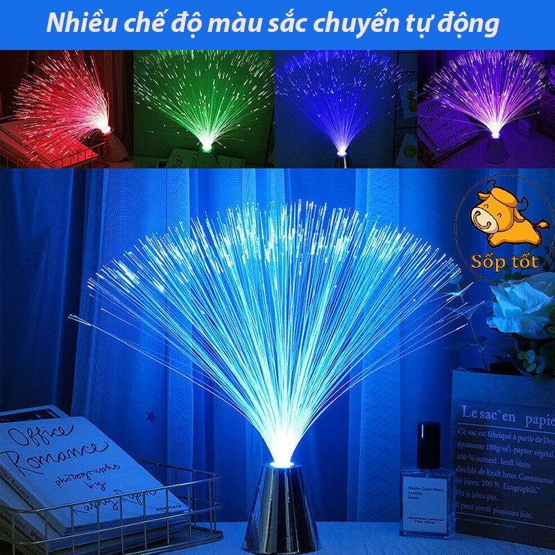 Đèn ngủ sợi quang LED nhiều màu sắc xinh xắn Phù hợp cho phòng khách, phòng ngủ bàn làm việc dùng làm quà tặng giáng sinh GD184