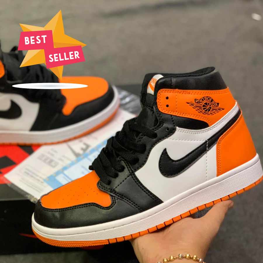 Hot Trend 2020 Jodan - Giày thể thao Sneaker Bóng rổ Jodan Cổ cao cam đen