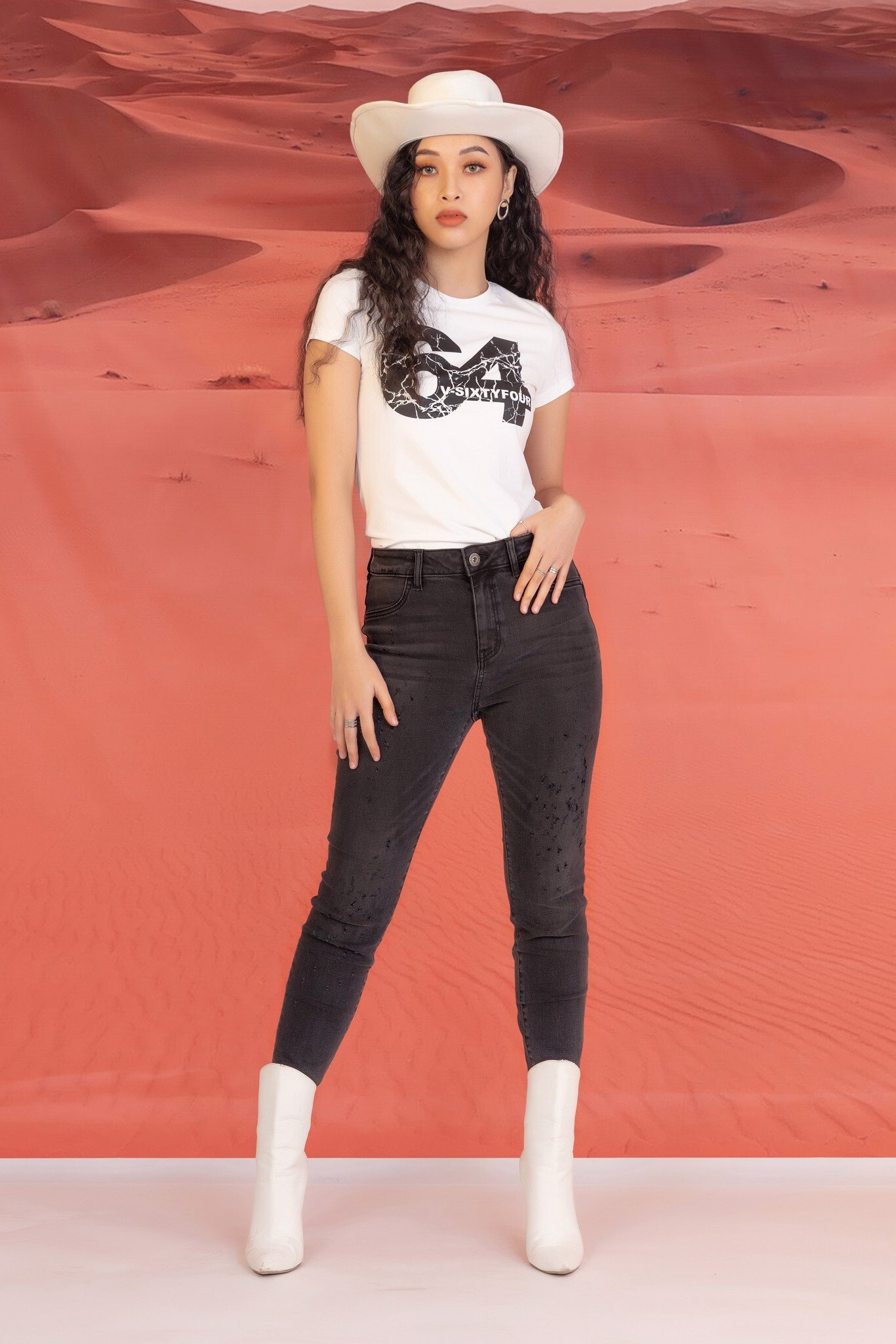 Quần jean nữ dáng skinny v-sixtyfour - 319wd2081f7076