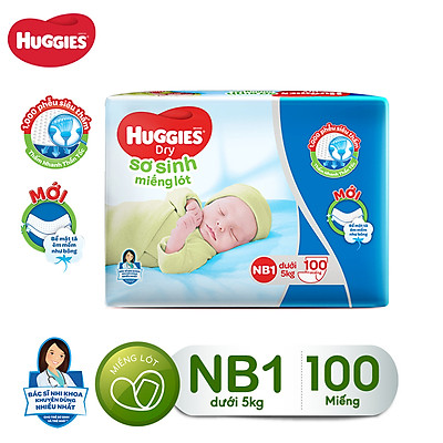 Miếng lót sơ sinh Huggies NB1 - dưới 5kg