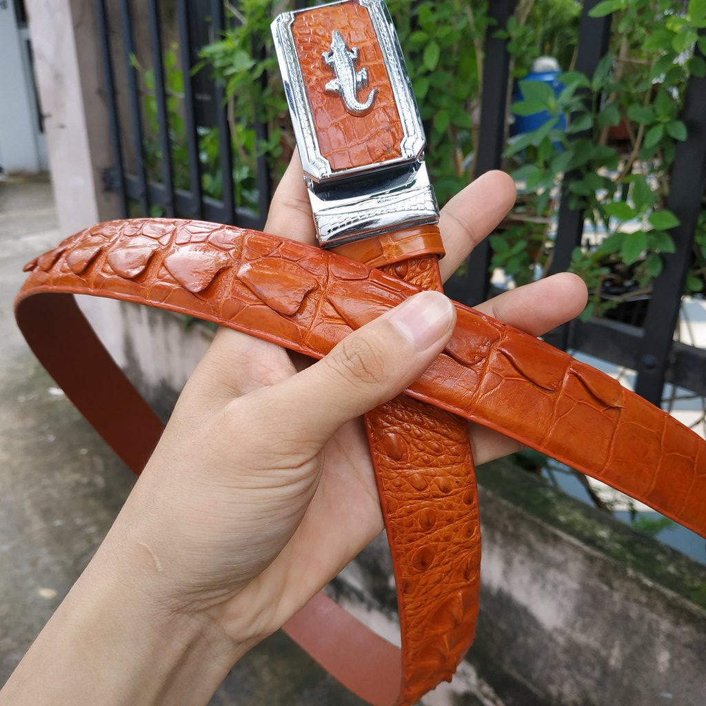 Thắt Lưng Cá Sấu Liền Nguyên Miếng