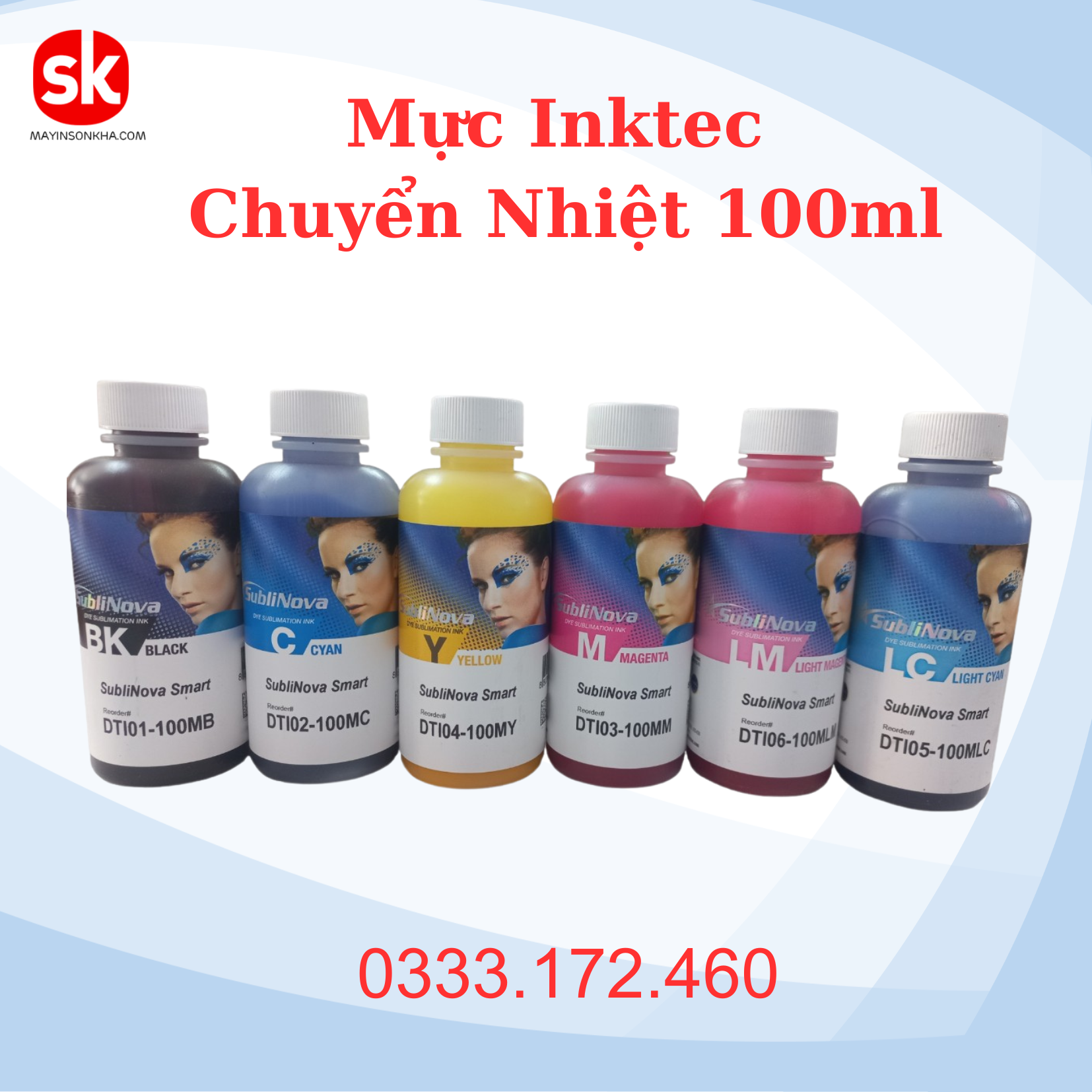 Mực in chuyển nhiệt inktec hàn quốc 100ml