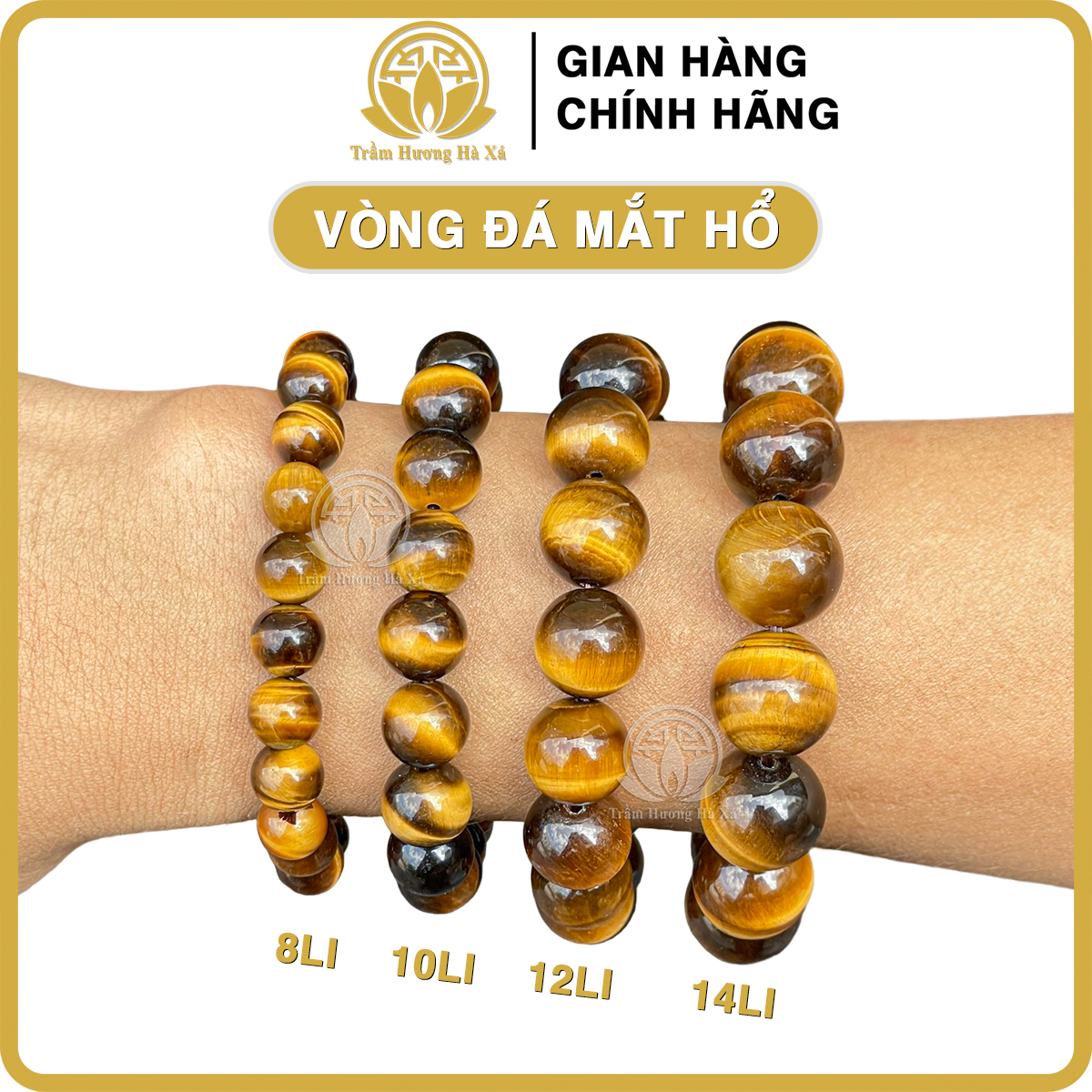 Vòng tay đá mắt hổ phong thủy tự nhiên nam nữ HÀ XÁ may mắn tài lộc cho người đeo