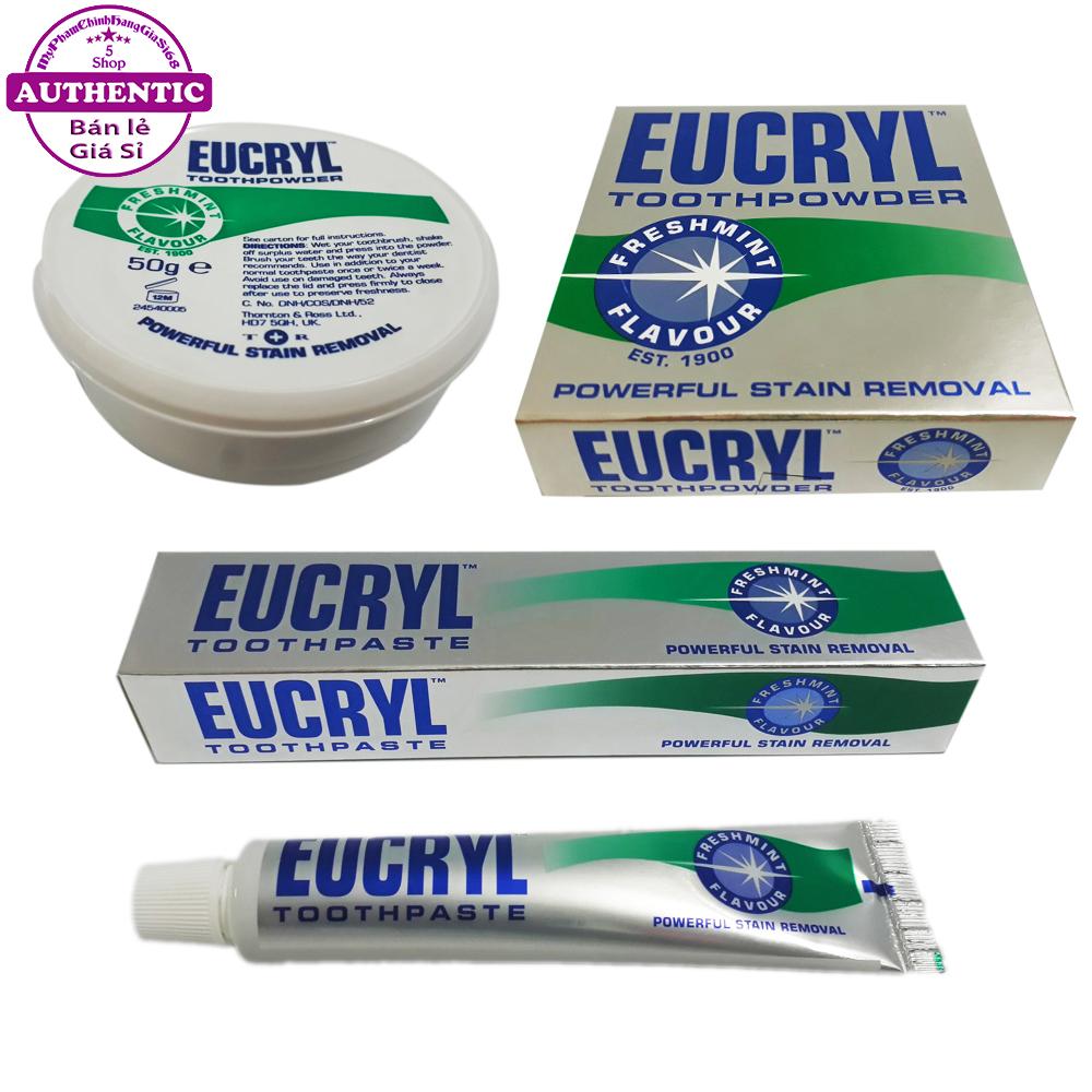 COMBO KEM ĐÁNH RĂNG VÀ BỘT LÀM TRẮNG RĂNG EUCRYL