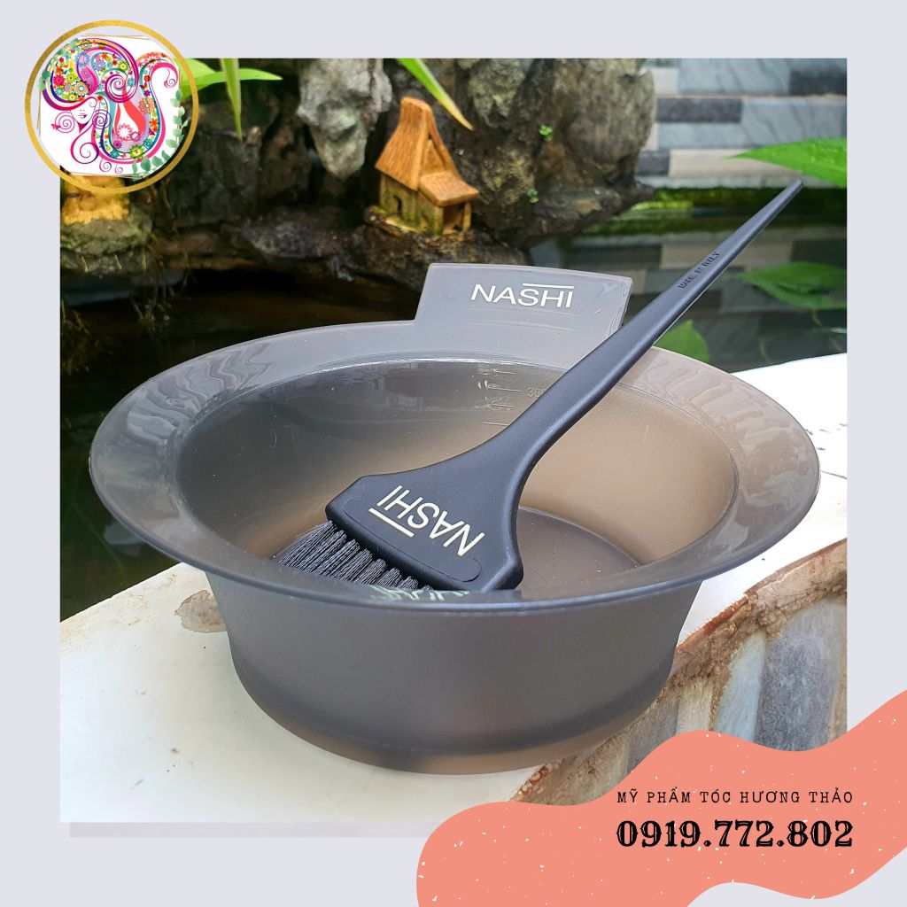 Bộ dụng cụ nhuộm tóc nashi argan gồm bát trộn + cọ nhuộm