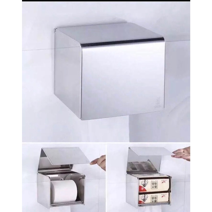 Hộp đựng giấy vệ sinh inox 304 - hộp giấy vệ sinh inox cao cấp - lô giấy vệ sinh