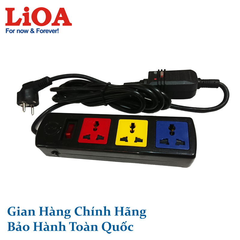 Ổ cắm điện lioa có thiết bị chống giật 3 ổ, 3 lõi, 3 mét 3d33ncg