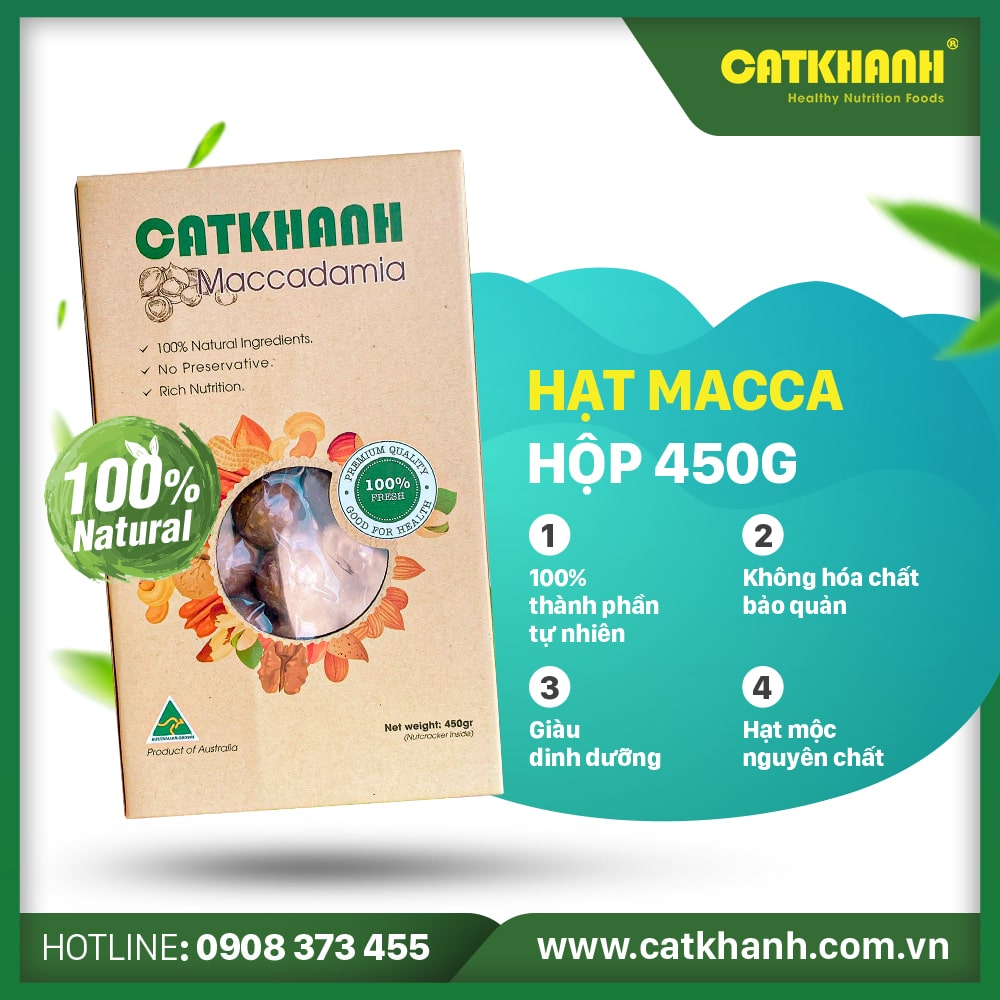Hạt Macca Cát Khánh hộp giấy 450gr