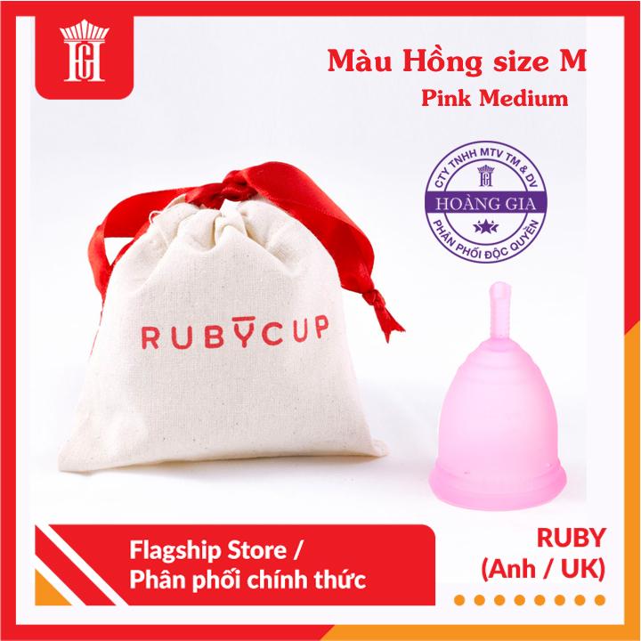 Cốc nguyệt san Ruby cup, màu Hồng size vừa Medium . - Ruby Cup Menstrual Cup (Pink, size Medium