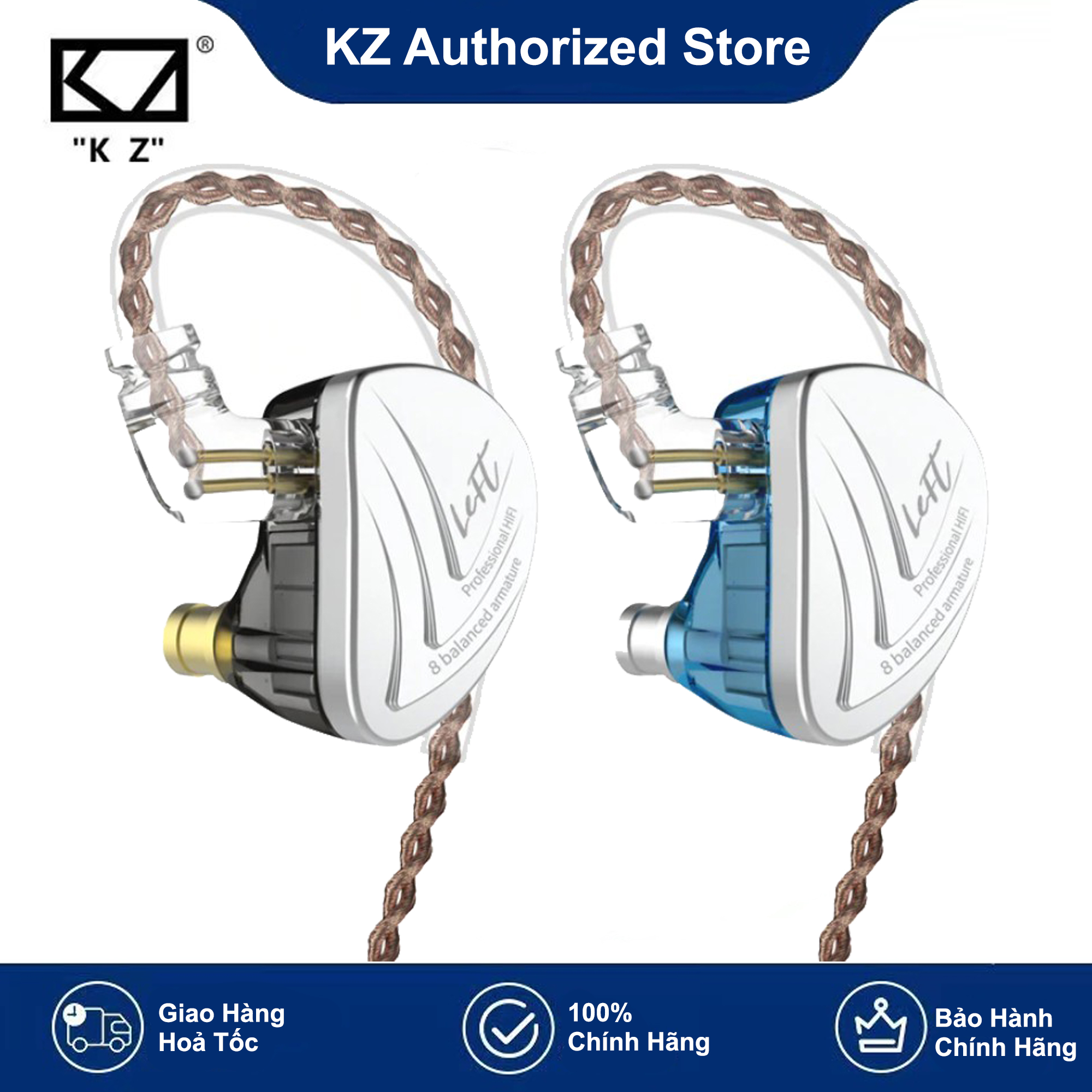 [HCM]Tai nghe nhét tai cao cấp Knowledge Zenith KZ AS16 - Siêu phẩm 16 Drivers - Có Mic