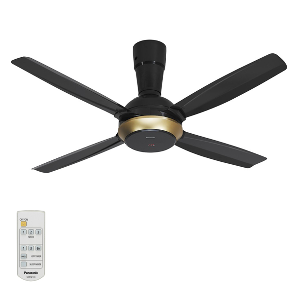 Quạt trần Panasonic  4 cánh F-56XPG BLACK  - Công suất 59W Có điều khiển từ xa