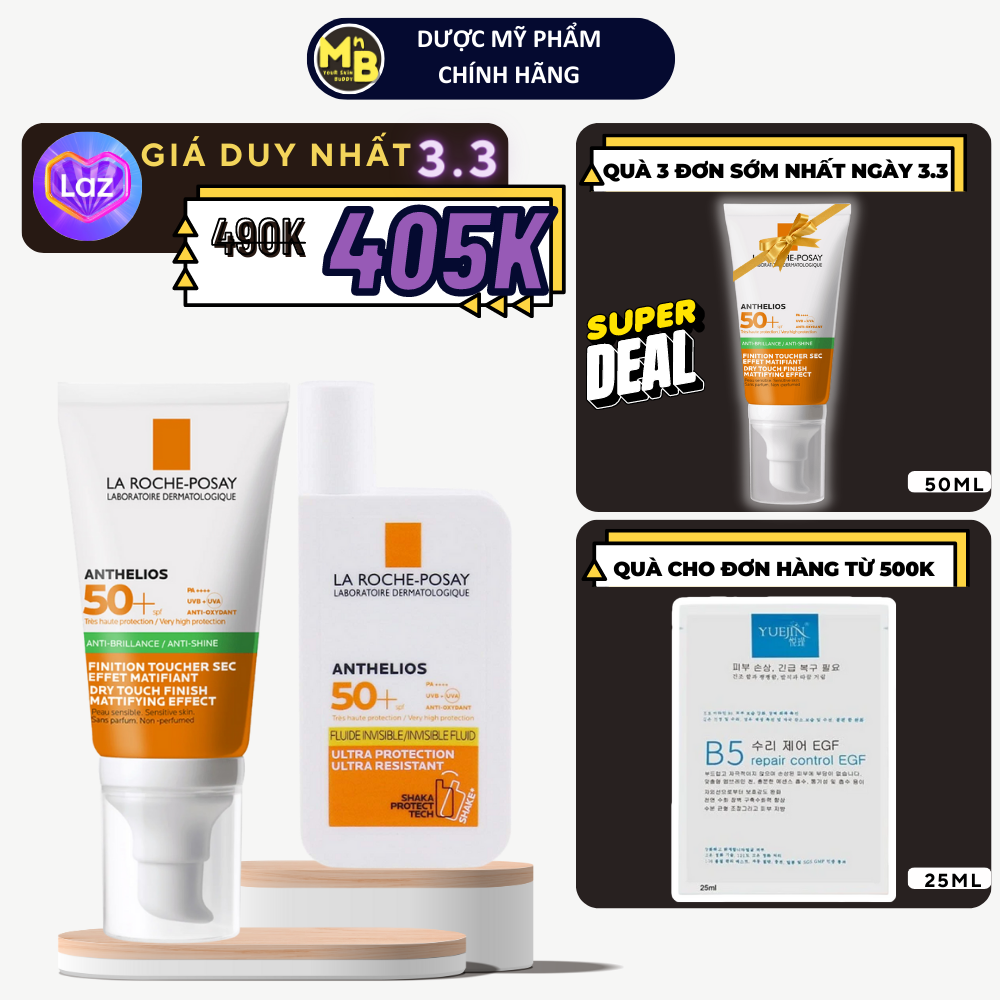 Kem Chống Nắng La Roche Posay Anthelios XL Anti Shine Dry Touch SPF 50+ 50ml