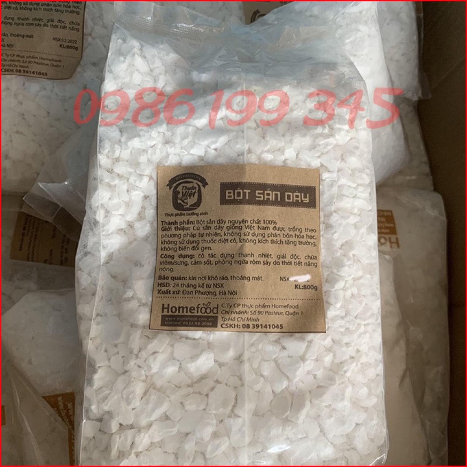 Bột sắn dây sạch homefood 800g nmol