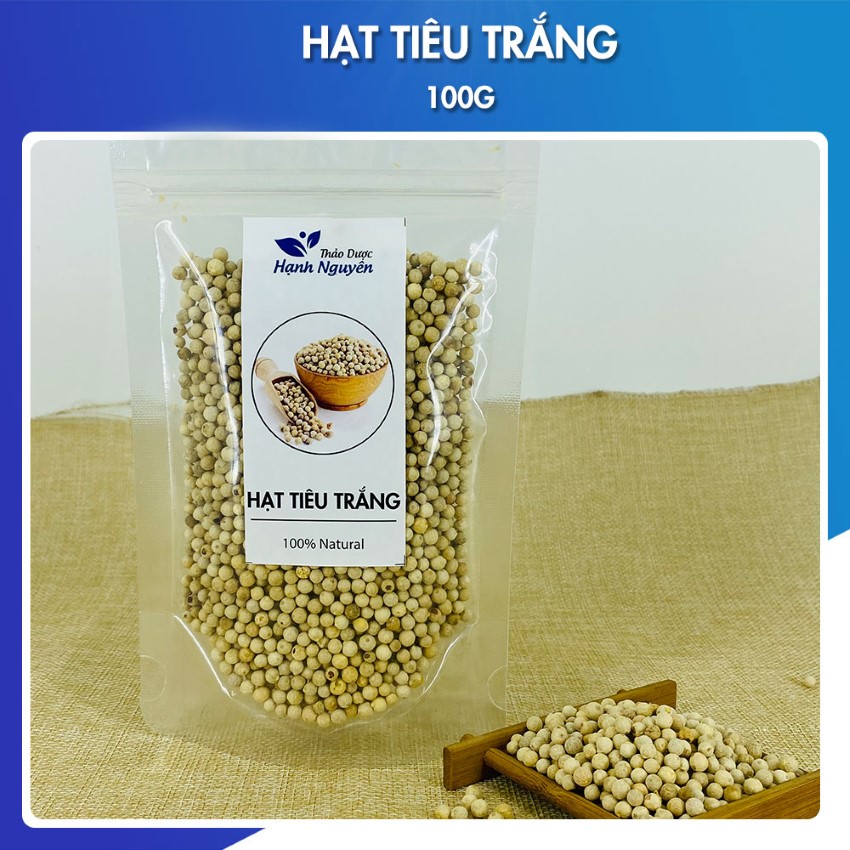 100g Hạt tiêu (Hạt tiêu trắng, tiêu sọ, tiêu đen) thơm cay nồng - Gia vị nhà bếp
