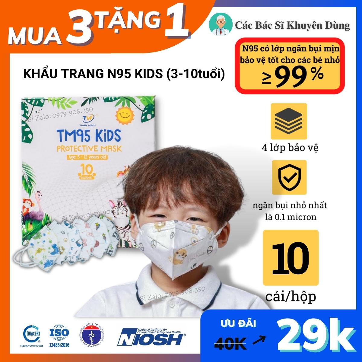 Set 50cái khẩu trang n95 kids