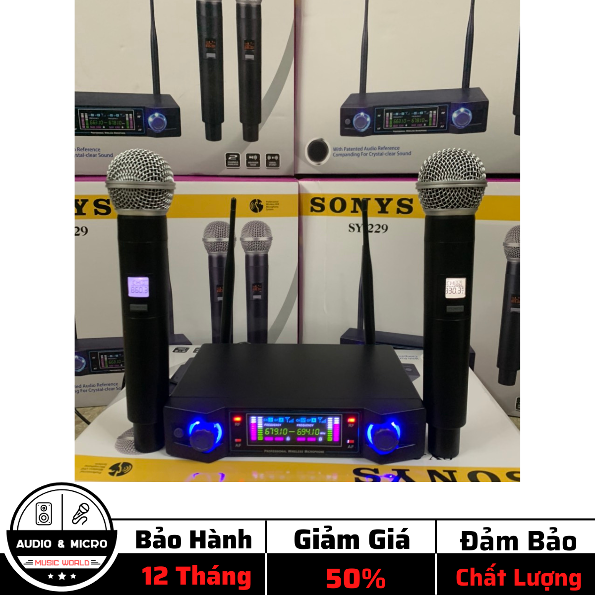 Micro karaoke, sonys sy - 229 không dây giảm đến 50%, bộ micro không dây đa năng max-39, chống hú cao cấp, màn hình led hiển thị thông minh, hát karaoke cực chất, được sử dụng ở hầu hết các gia đình, quán hát karaoke.