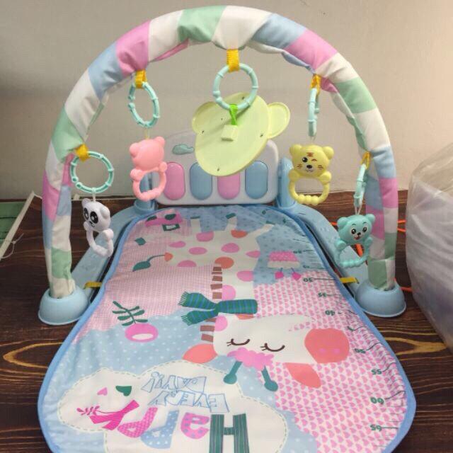 Thảm Nằm Chơi Có Nhạc Cho Bé Babybe ( Gấu Ôm Mặt Trăng )