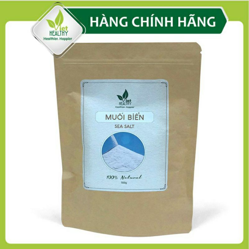 Muối biển tinh khiết 500g Viet Healthy, nguyên chất, giàu khoáng chất tự nhiên