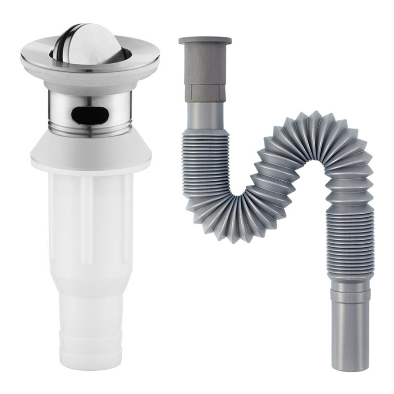 Bộ xả chậu rửa mặt, ống xả lavabo, đầu xả nước VHX3 bằng thép không rỉ kết nối thông minh tiện lợi