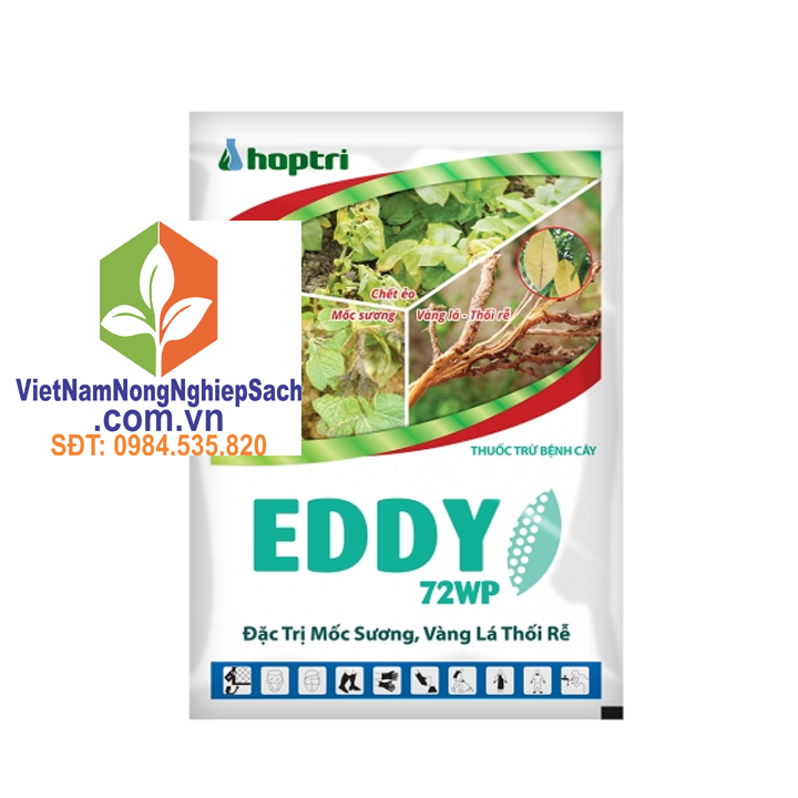 Eddy 72wp – trừ bệnh mốc sương, thối gốc, vàng lá cho cây trồng gói 300gr