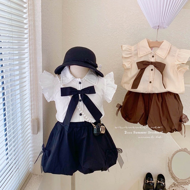 Set quần áo bé gái tiểu thư đáng yêu