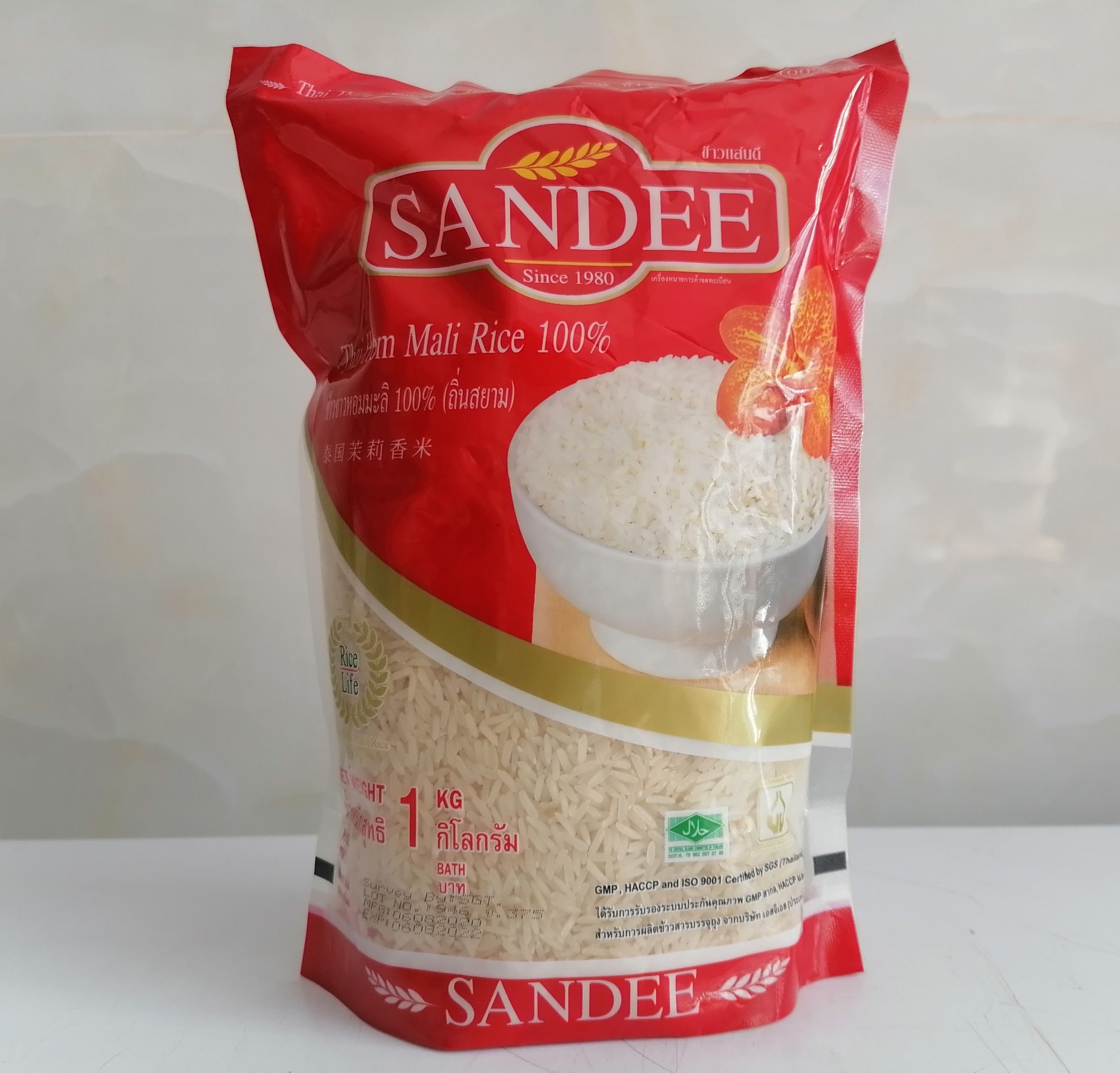[Túi ĐỎ 1Kg] GẠO THƠM THÁI [Thailand] SANDEE Hom Mali Rice (halal)