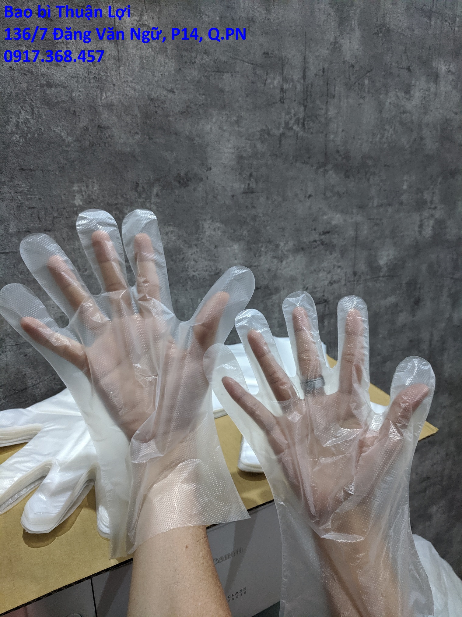 Bao tay nilon bao tay xốp Bao tay ni lông găng tay nylon dùng 1 lần