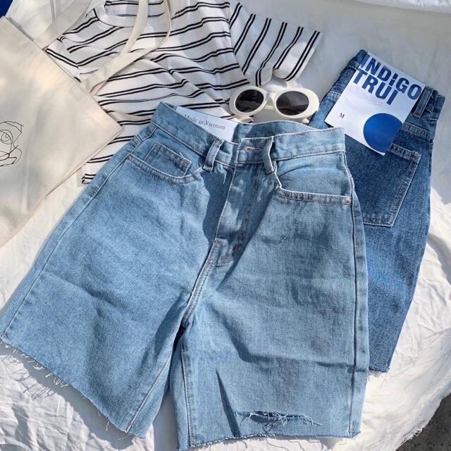 Quần short ngố jean nữ hàng vnxk ,lưng siêu cao -jt39
