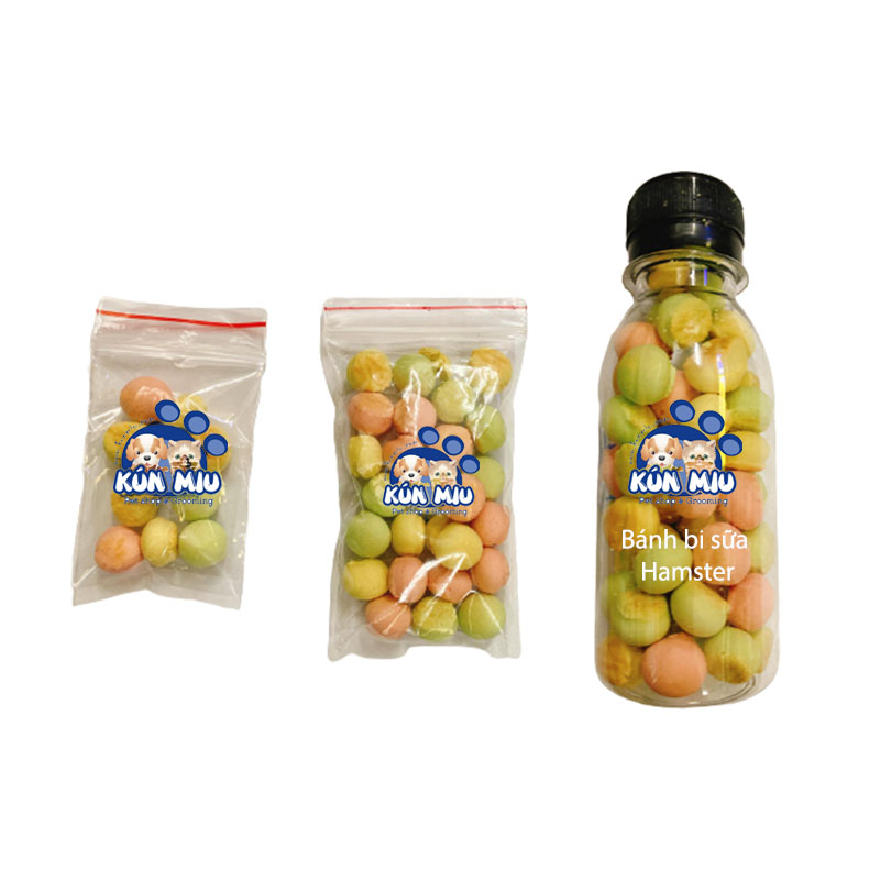 [Hoàn Tiền 10%] Bánh bi sữa đồ ăn vặt cho Hamster, nhím, sóc